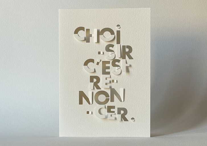 Choisir c'est renoncer